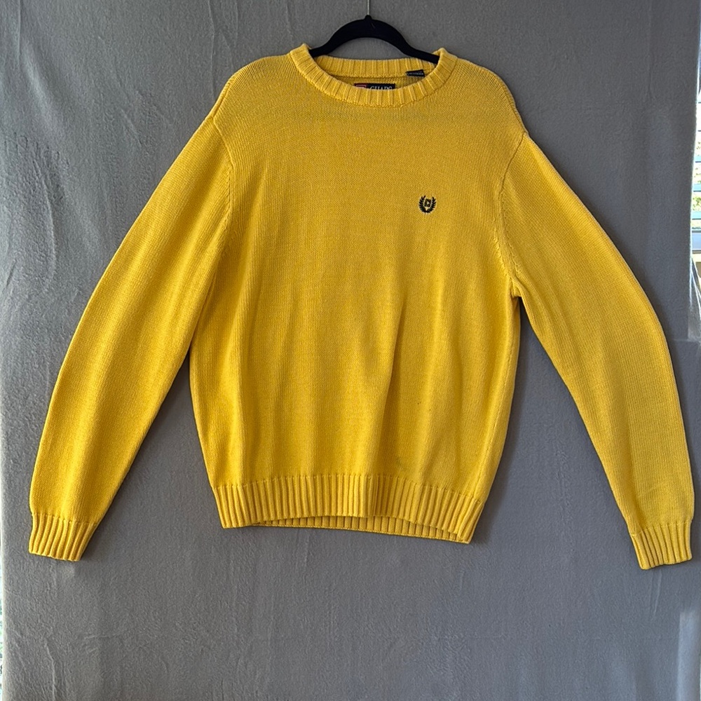 Chaps‎ Vibrant Yellow Crewneck Sweater Size XL